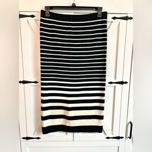 Ann Taylor Striped Ribbed Sweater Skirt